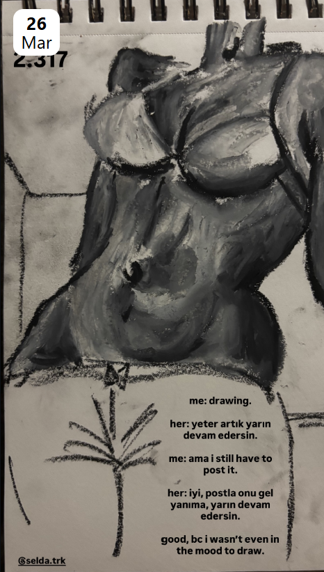 Drawn Daily journal sketch by Esin Değirmencioğlu
