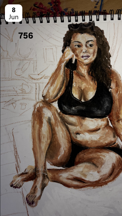 Drawn Daily journal sketch by Esin Değirmencioğlu
