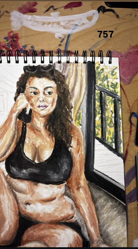 Drawn Daily journal sketch by Esin Değirmencioğlu